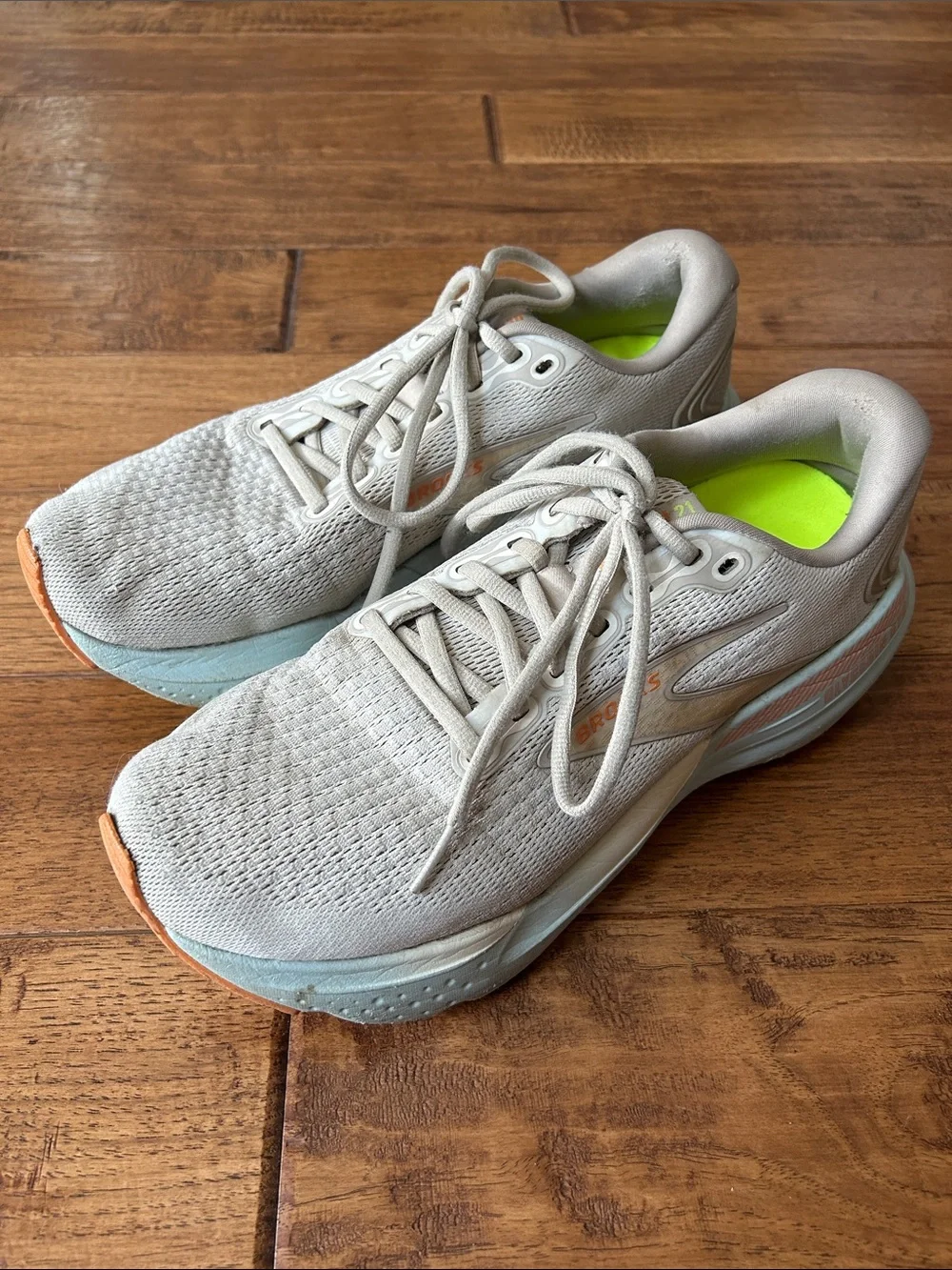Brooks Glycerin 21 Road-Running Shoes Coconut Aqua Sunset Womens Size 10.5